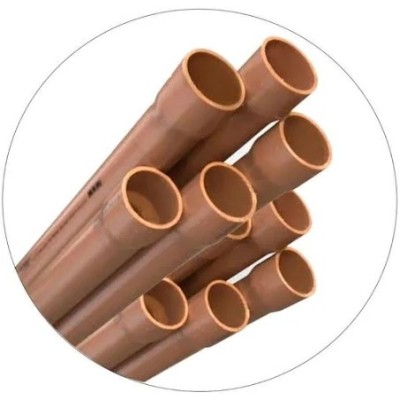 Cano Pvc Soldável Marrom 50mm