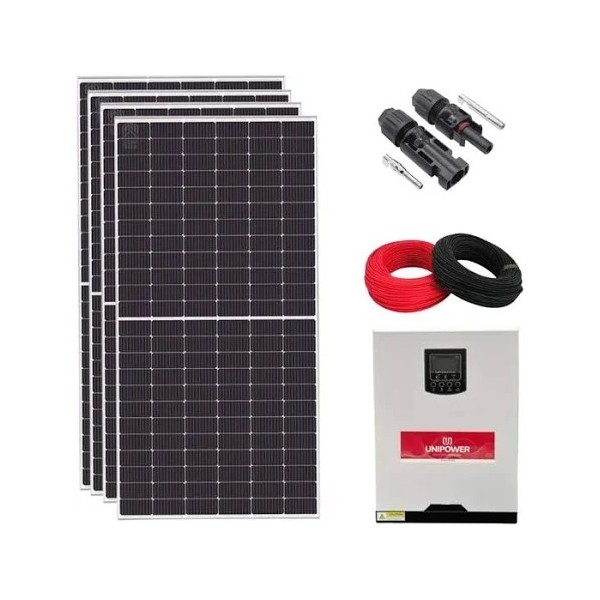 Kit Solar Canadian 333kWh/mês Monocristalino Inversor Unipower 3kw 48V
